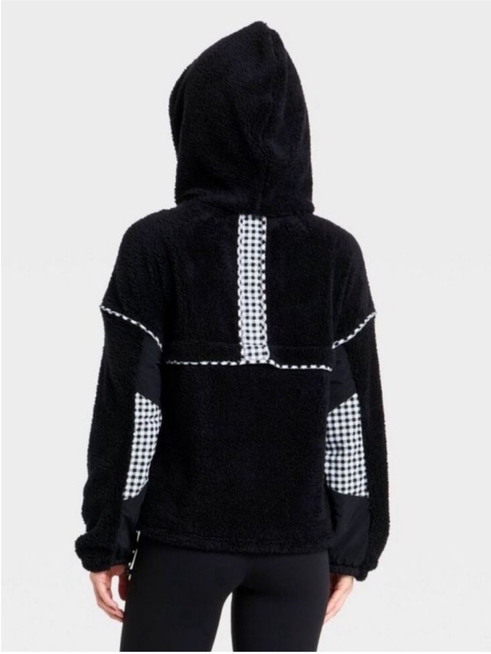 JoyLab Women’s High Pile Fleece Bomber Jacket - Black Size Large NWT - Picture 2 of 9